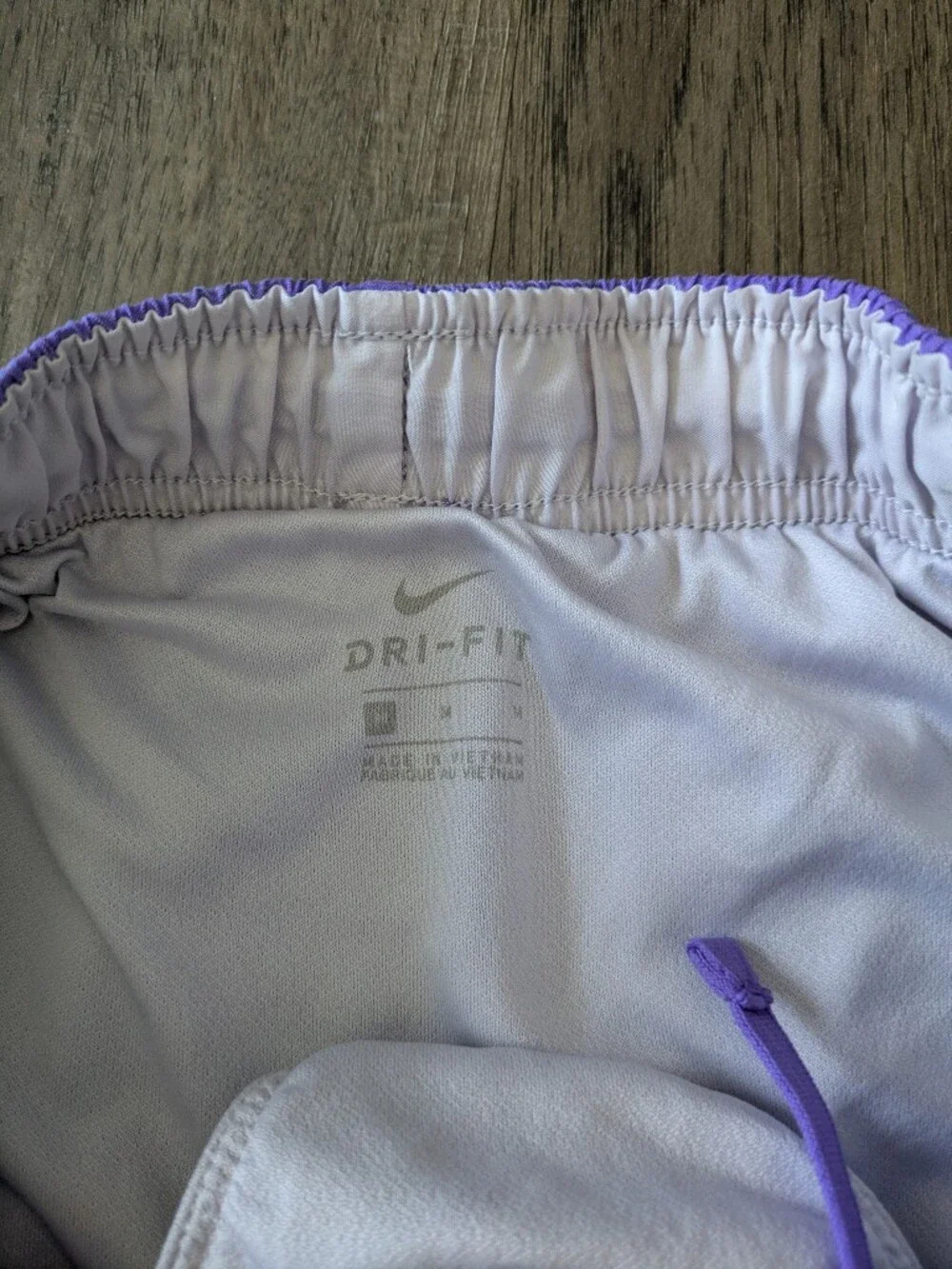 Nike Purple Tempo Athletic Shorts with White Trim